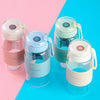 Glass Water Bottle with Leather Sleeve & Rope Handle (320ml)