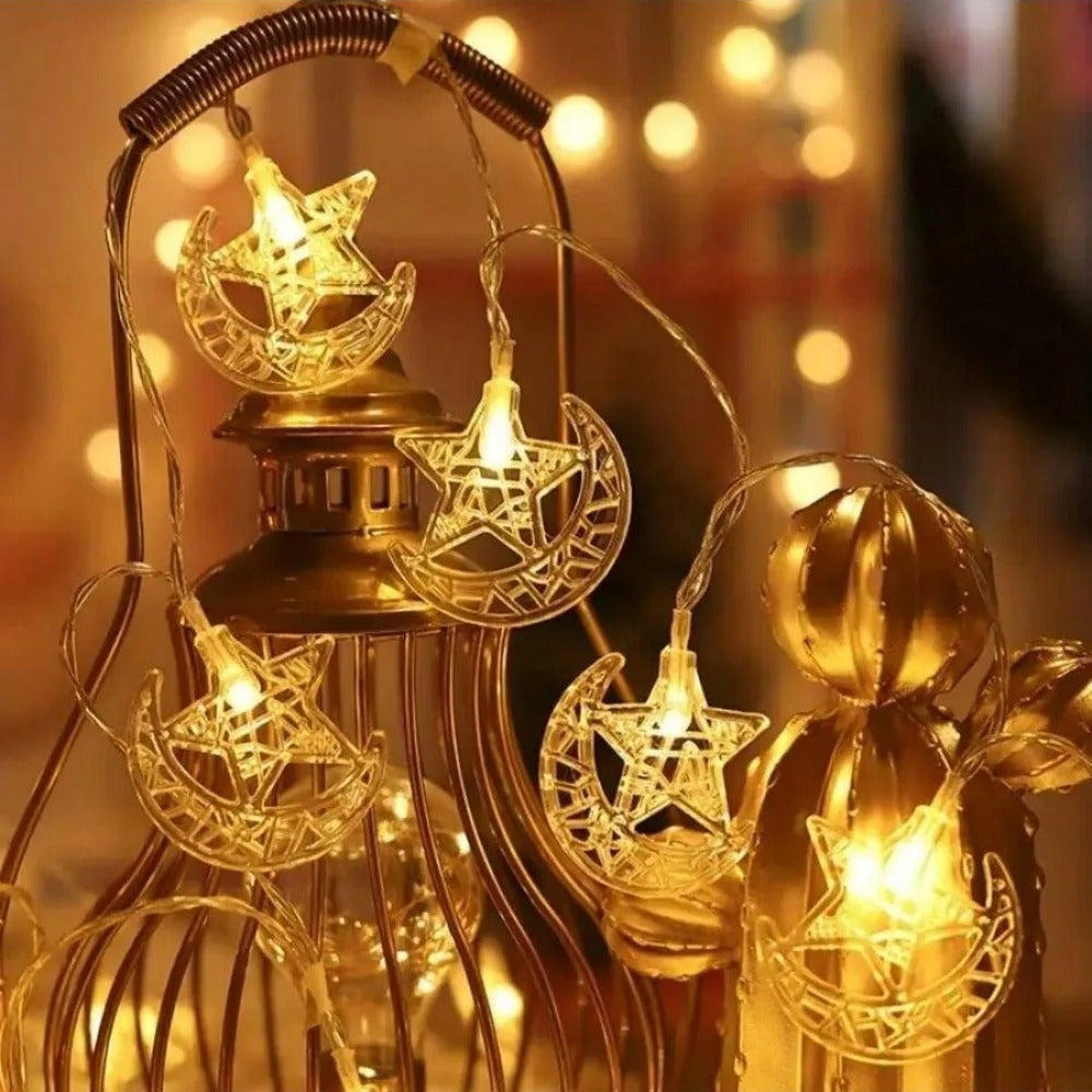 Crystal Moon Fairy Lights - Fancy Ramadan & Eid Decor