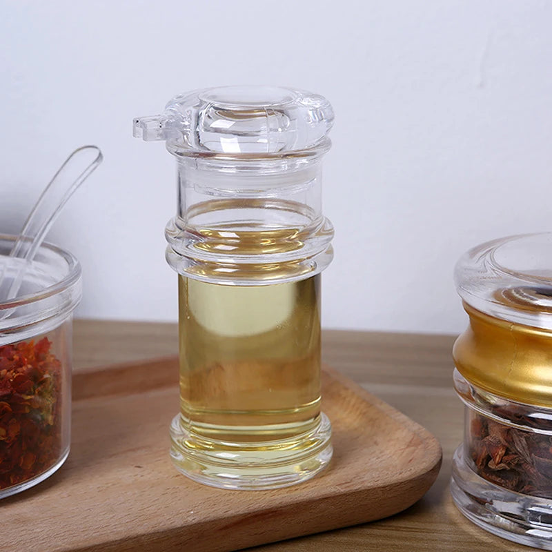 Acrylic Cooking Oil Bottle: Leakproof Dispenser 200ml