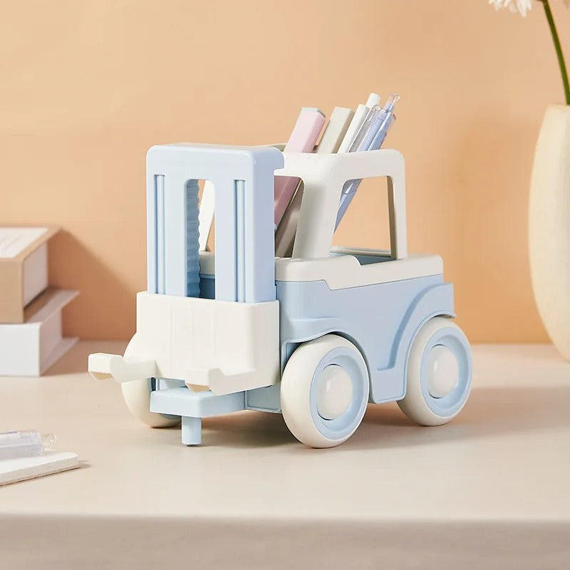 Cartoon Car Pen Holder & Phone Stand - Turbo Organizer
