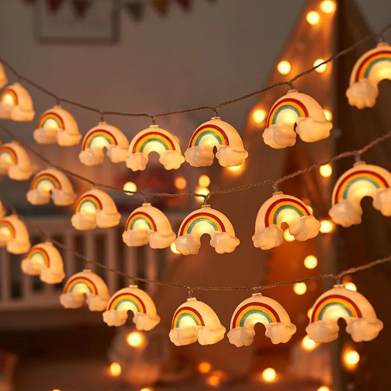 Rainbow Cloud Fairy Lights: Cute Room Decoration Lamps