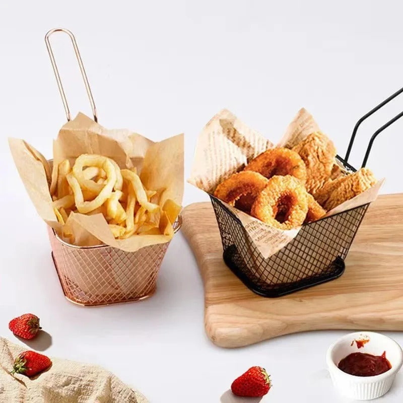Mini Fried Snack Basket – French Fry & Chicken Server (Random color)