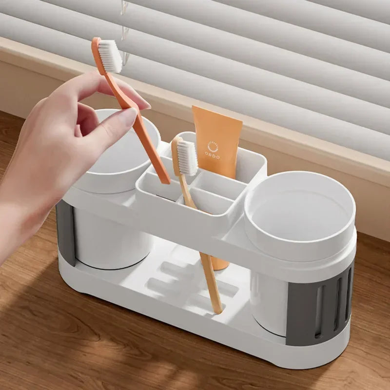 Premium Multi-Functional Toothbrush Holder & Vanity Caddy