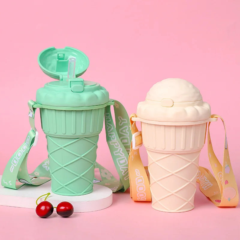 500ml Aesthetic Straw Tumbler – Reusable Clear Cold Cup with Lid