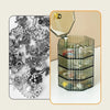 Crystal Carousel Vanity Case - Rotating Jewelry Storage Box
