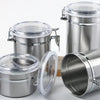 4-Piece Premium Stainless Steel Airtight Canister Set