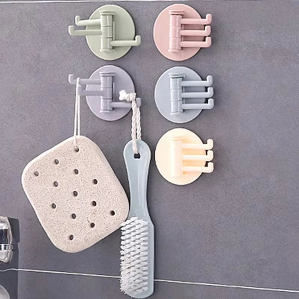3-Arm Rotating Multipurpose Adhesive Hook