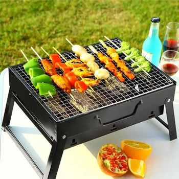 SizzleMaster Original Heavy-Quality Portable Charcoal BBQ Grill