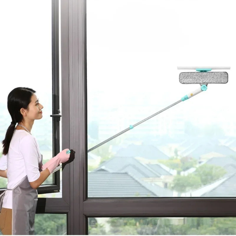 2-in-1 Professional Rotating Window Wiper & Microfiber Mop