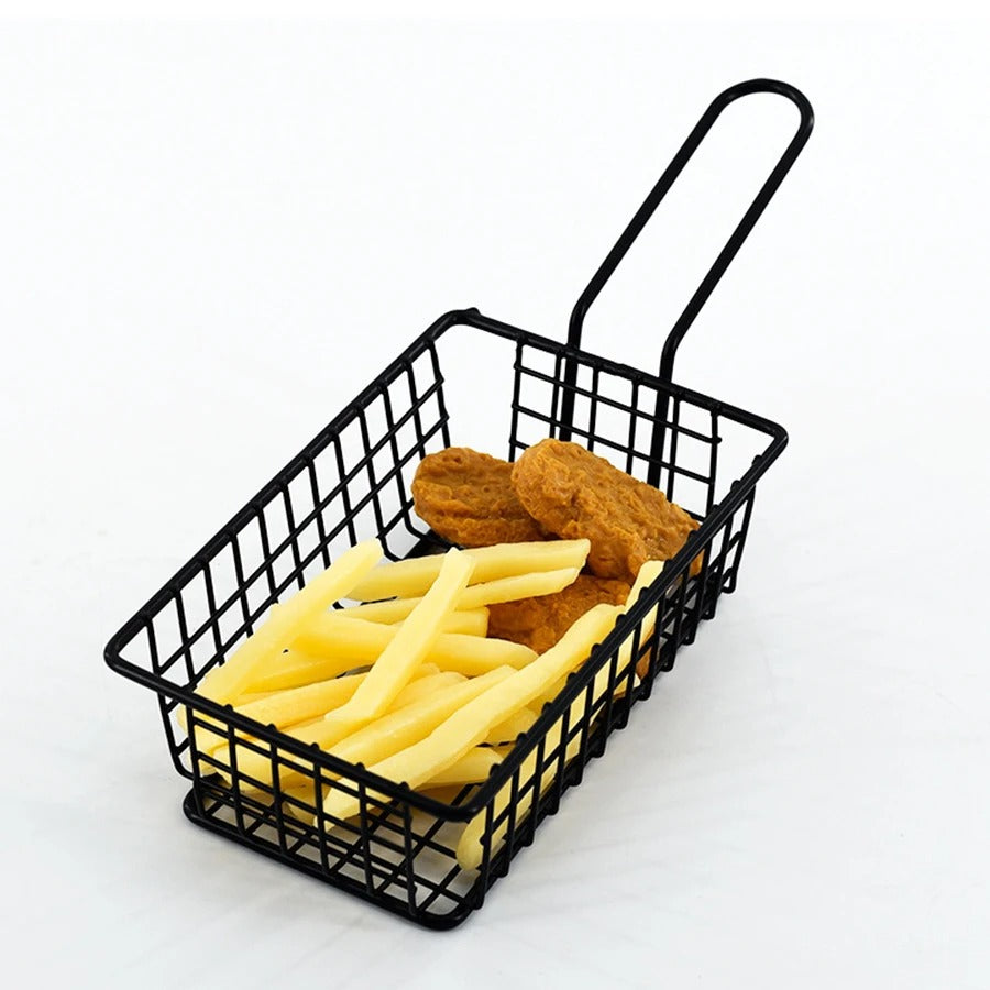 Rectangular French Fries Snack Basket – Restaurant Style Serving (Random) SS
