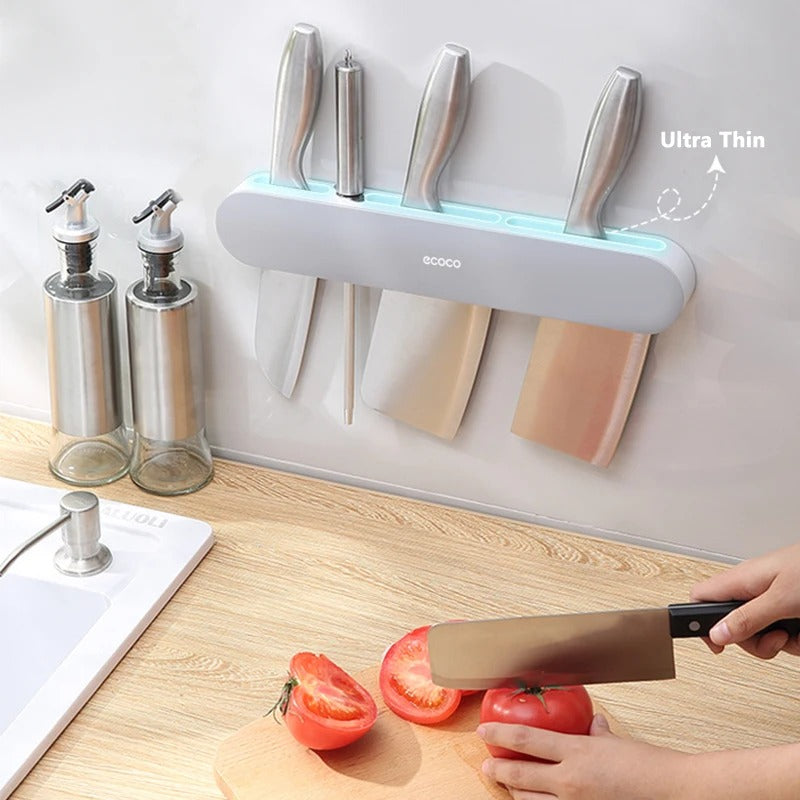 ECOCO Multifunctional Wall-Mounted Knife & Kitchen Tool Organizer (Long)