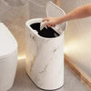 Modern Slim Premium Plastic Dustbin with Press-Top Lid (Random Design)