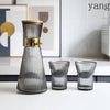 Aura Prism 7-Piece Diamond-Facet Glass Carafe & Tumbler Set