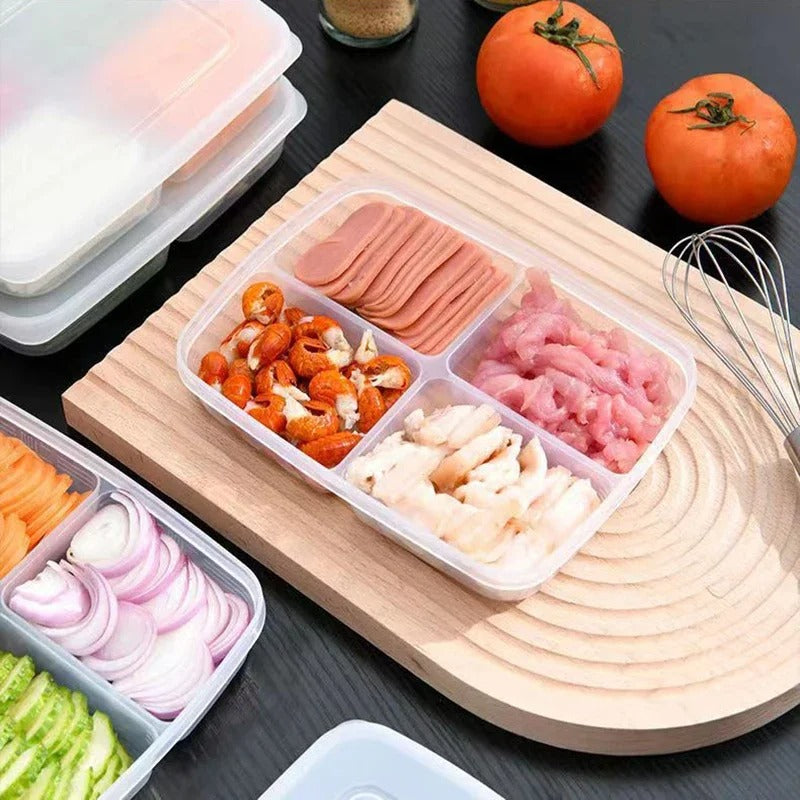 Fresh Prep – 4-Compartment Airtight Food Storage Box