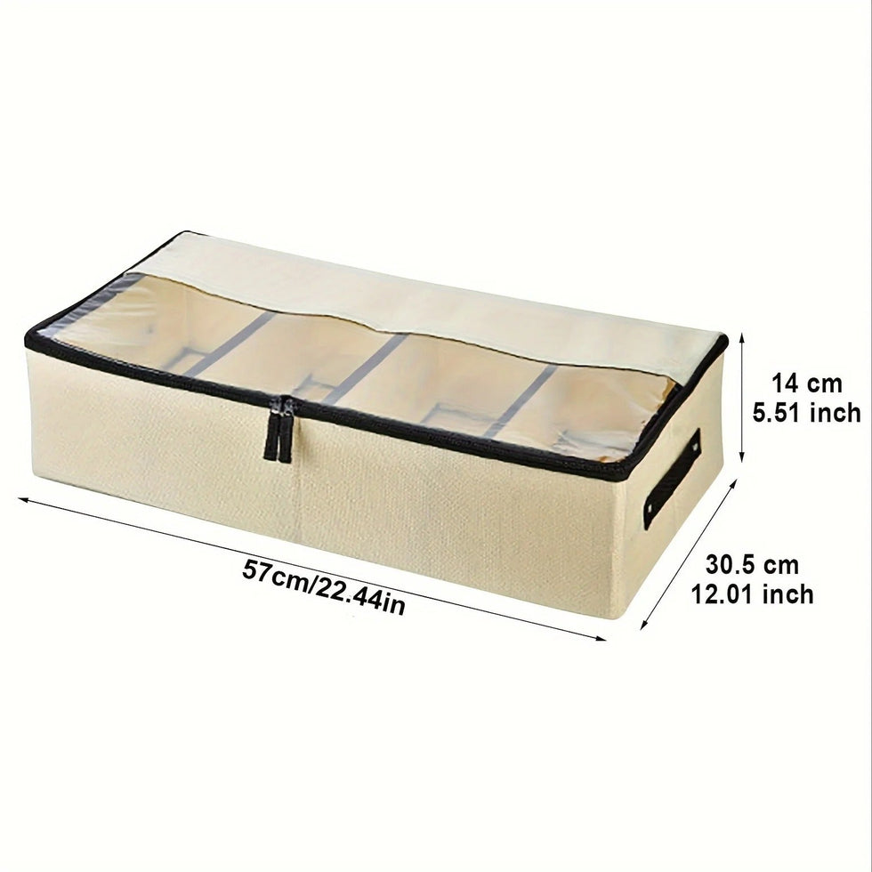 Under-Bed Shoe Organizer & Foldable Storage Box