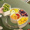 360° Rotating Serving Tray with Lid & Handle
