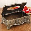 Royal Antique Metal Tissue Box – Vintage Floral Centerpiece