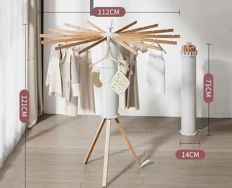 Smart Foldable Umbrella Clothes Drying Rack