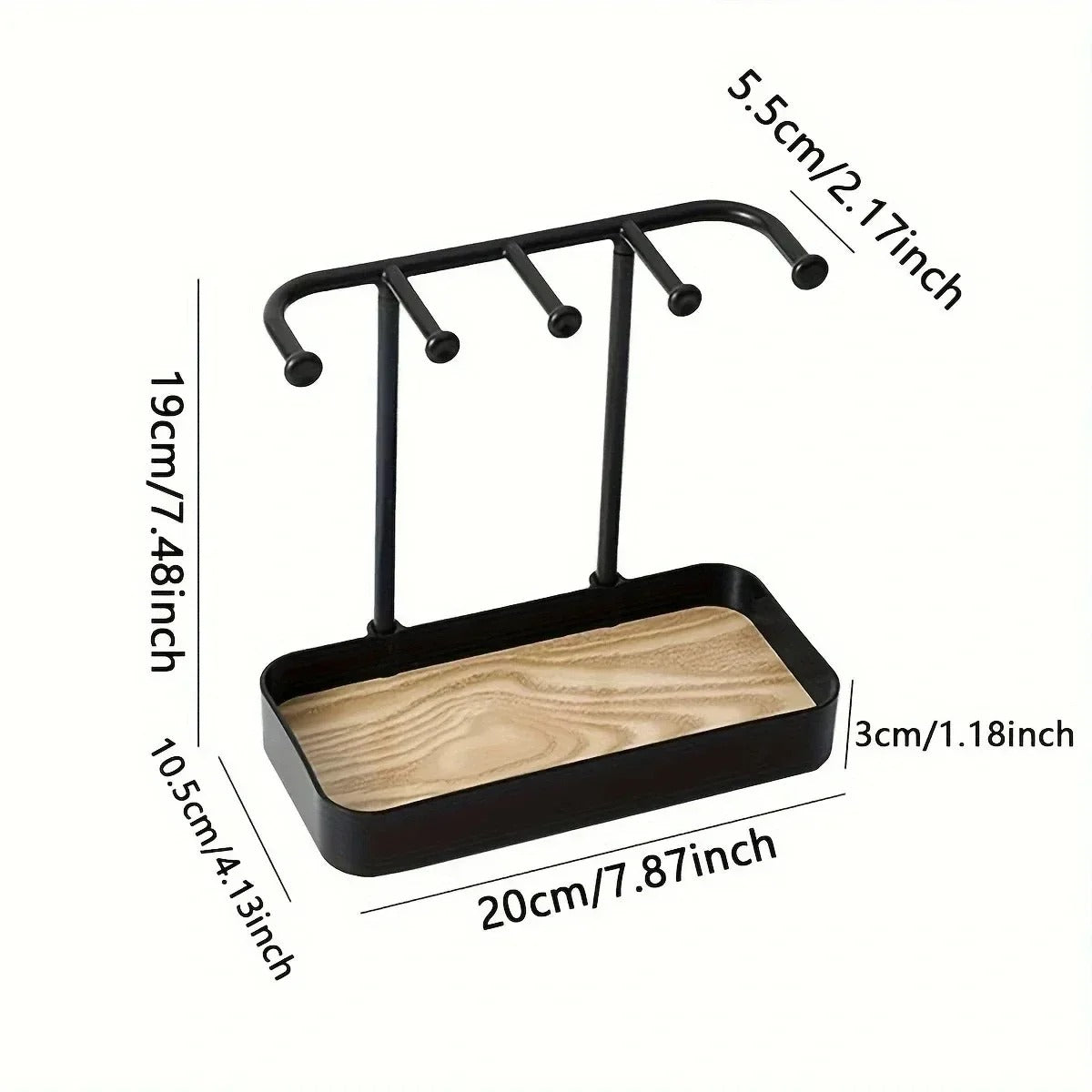 Wall-Mount Jewelry Organizer – Hanging Display for Necklaces & Earrings (Random Color)