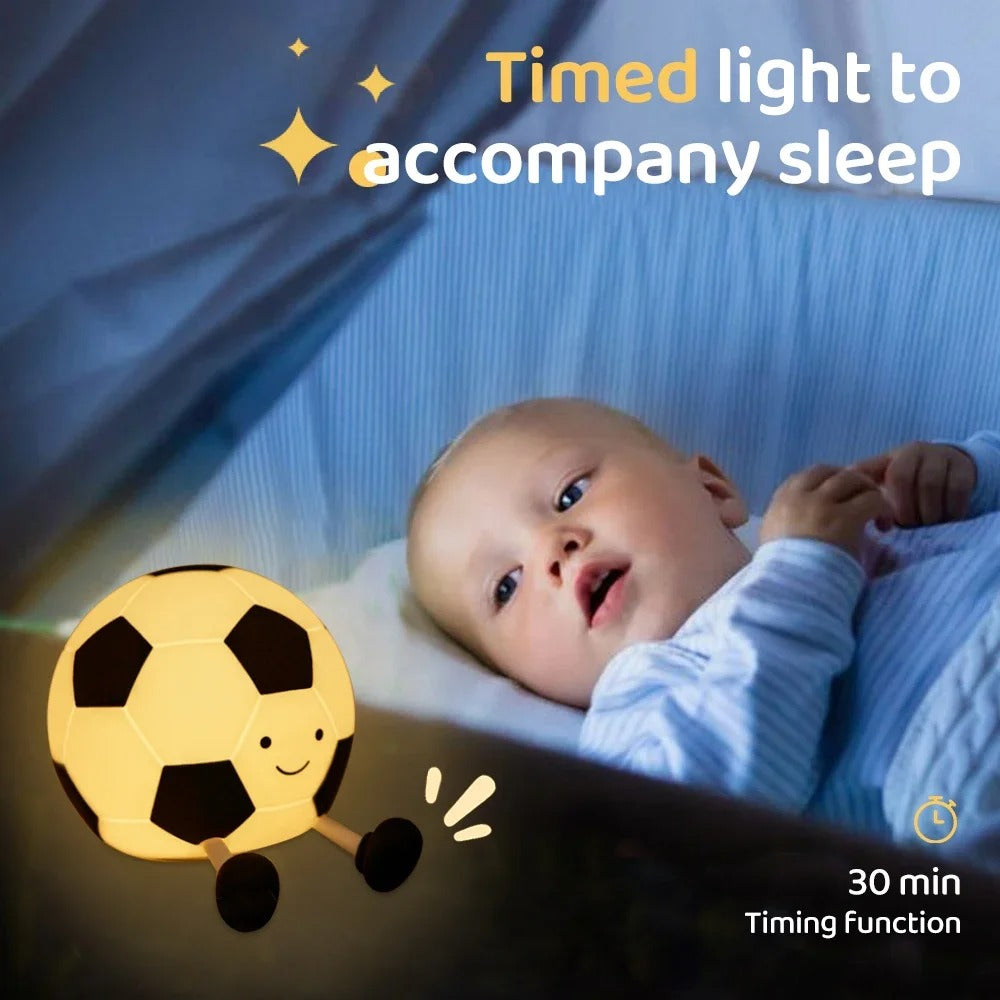 Silicone Football Lamp - Rechargeable Night Light