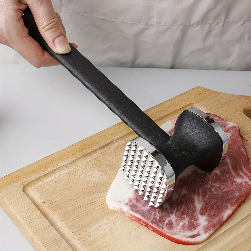 Heavy-Duty Dual-Sided Stainless Steel Meat Tenderizer Mallet