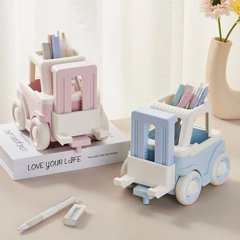 Cartoon Car Pen Holder & Phone Stand - Turbo Organizer