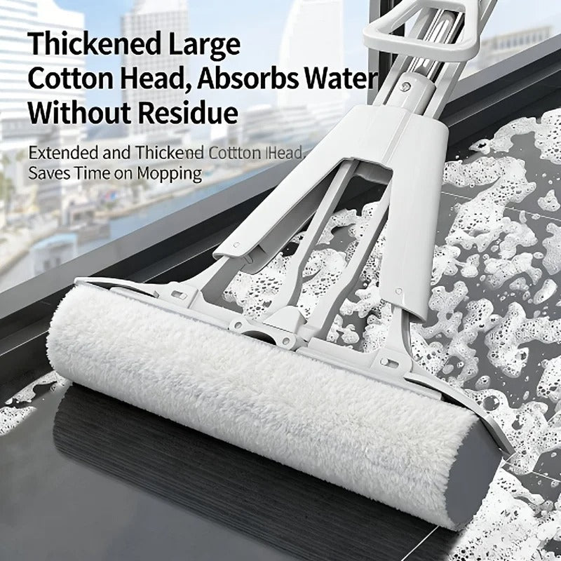 Wonder Sponge Mop – Hand-Free Squeeze & High-Absorbency AJF