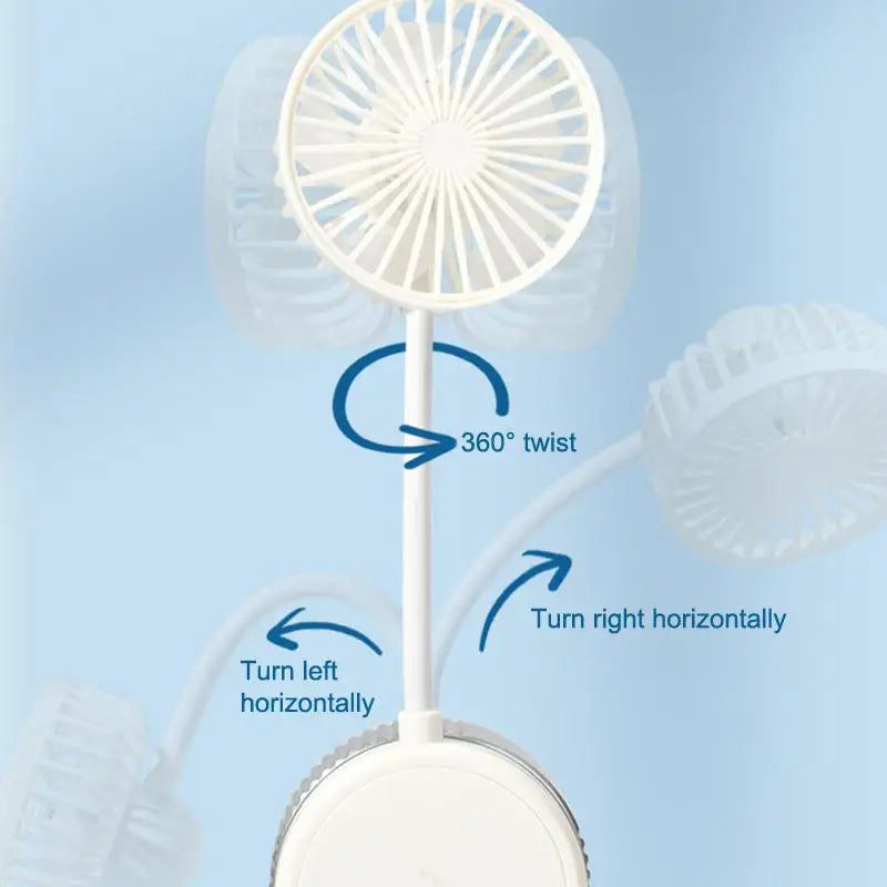 3-in-1 Mini Wall-Mount & Desktop Flexible Neck Rechargeable Fan