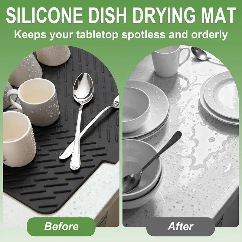 Premium Silicone Faucet Splash Guard & Sink Drain Mat
