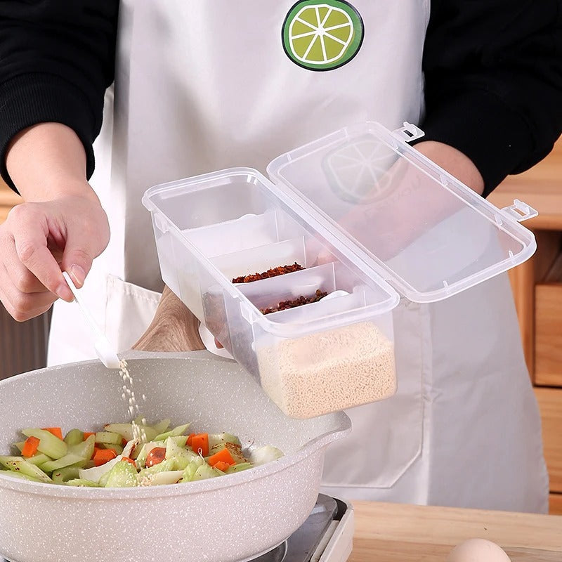 Winged Dragon 4-Grid Spice Box - Kitchen Organizer