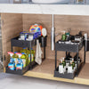 2-Layer Under Sink Multi-Purpose Moveable Storage Rack
