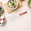 Stainless Steel Slotted Fish Spatula – Flexible Professional Turner with Wooden Handle