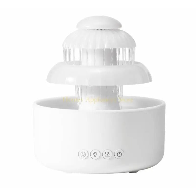 Waterflow Fountain Humidifier – 600ml Smart Anti-Gravity Desktop Rainforest Diffuser