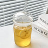 Aura Clear Borosilicate Glass Sipper with Glass Straw