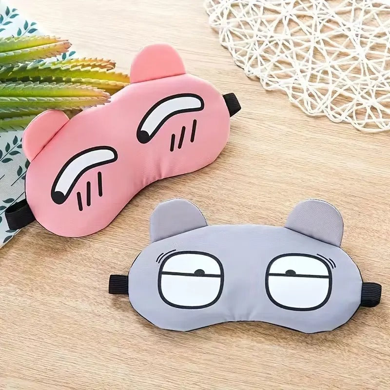 Cute Animal Sleep Mask with Removable Cooling Ice Bag (Random Design)