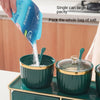 Luxury 2-Tier Spice Jar Set with Radiant Golden Metal Stand
