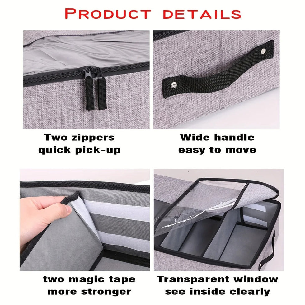 Under-Bed Shoe Organizer & Foldable Storage Box IT