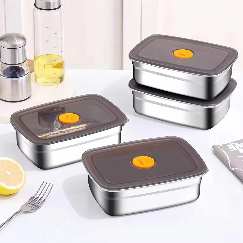 3-Piece Premium 304 Stainless Steel Airtight Storage Set