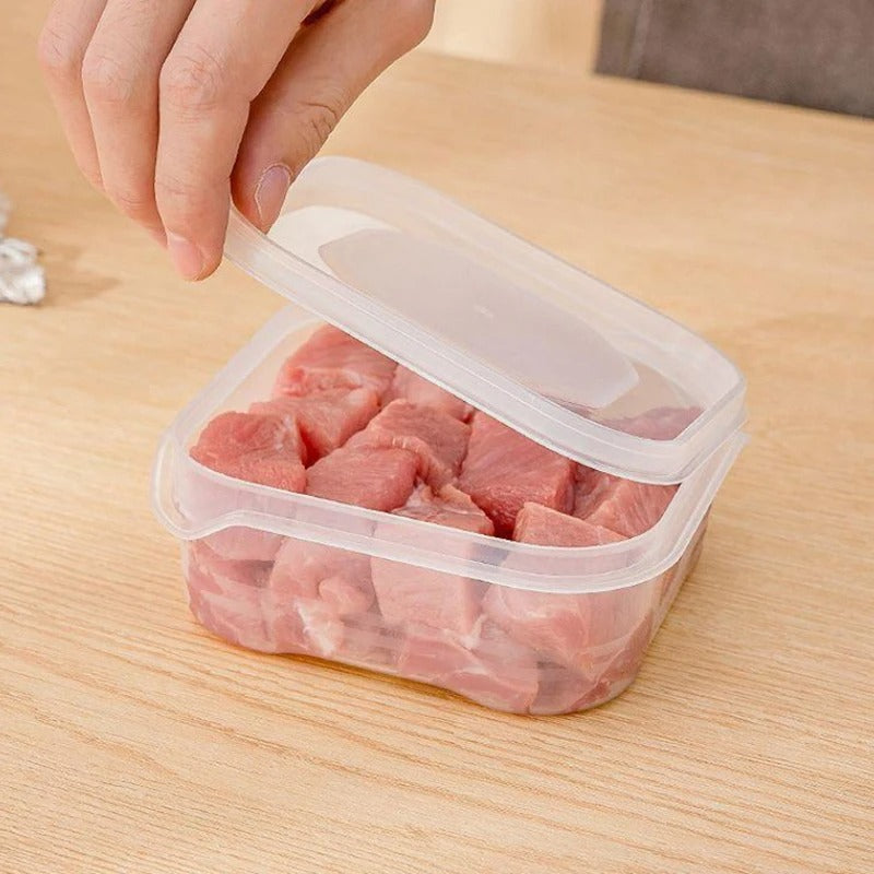 Pack of 3 Transparent Stackable Refrigerator Storage Bins