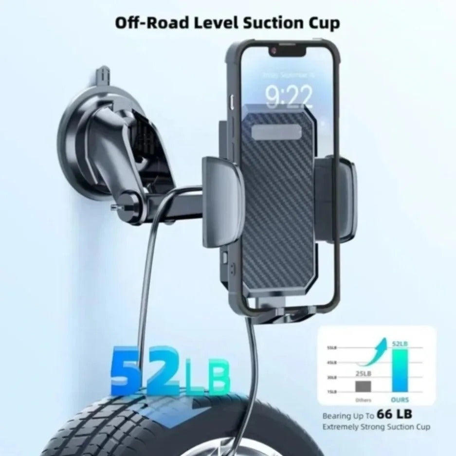 360° Rotatable Rearview Mirror Car Phone Holder with Strong Grip