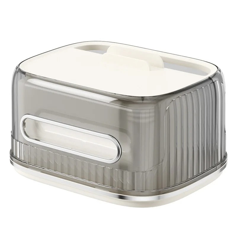 Multifunctional Tissue Box Organizer – Integrated Desktop Holder & Remote Caddy