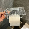 Luxury Acrylic Toilet Paper Holder with Integrated Storage Shelf