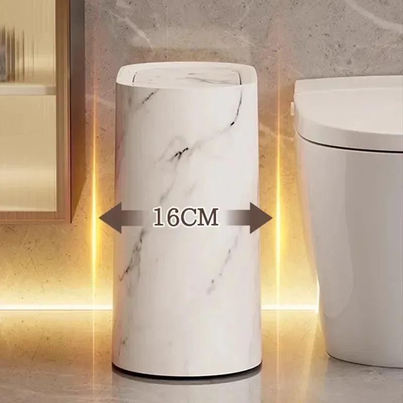 Modern Slim Premium Plastic Dustbin with Press-Top Lid (Random Design)