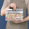 4-Piece Reusable Silicone Food Bags – Leakproof Ziplock Storage for Cereal & Snacks