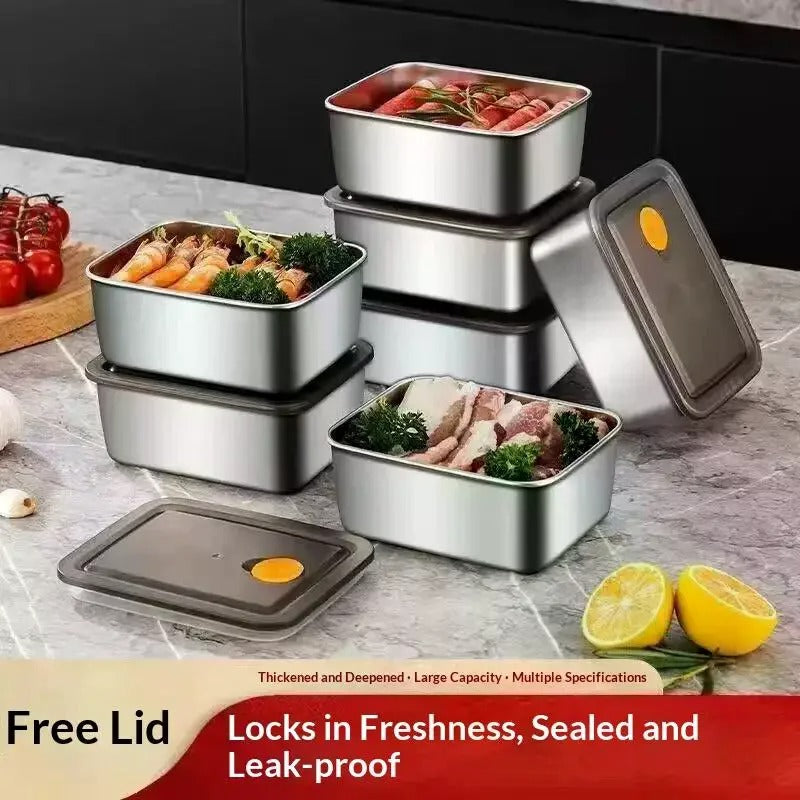 Airtight Stainless Steel Food Container Set – 4-Piece Premium Kit