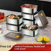 Airtight Stainless Steel Food Container Set – 4-Piece Premium Kit