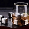 6-Piece Reusable Stainless Steel Ice Cube Set with Tong
