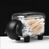 Sheep-Shaped Cotton Swab Holder – Crystal-Clear Vanity Organizer