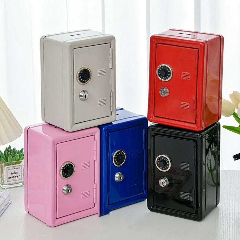 Mini Metal Safe Creative Savings Money Box (Random Colours)