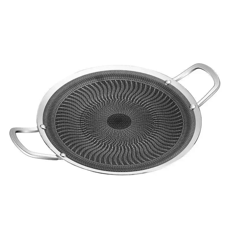 Non-Stick Korean Style BBQ Grill Pan - Portable Outdoor Griddle KL